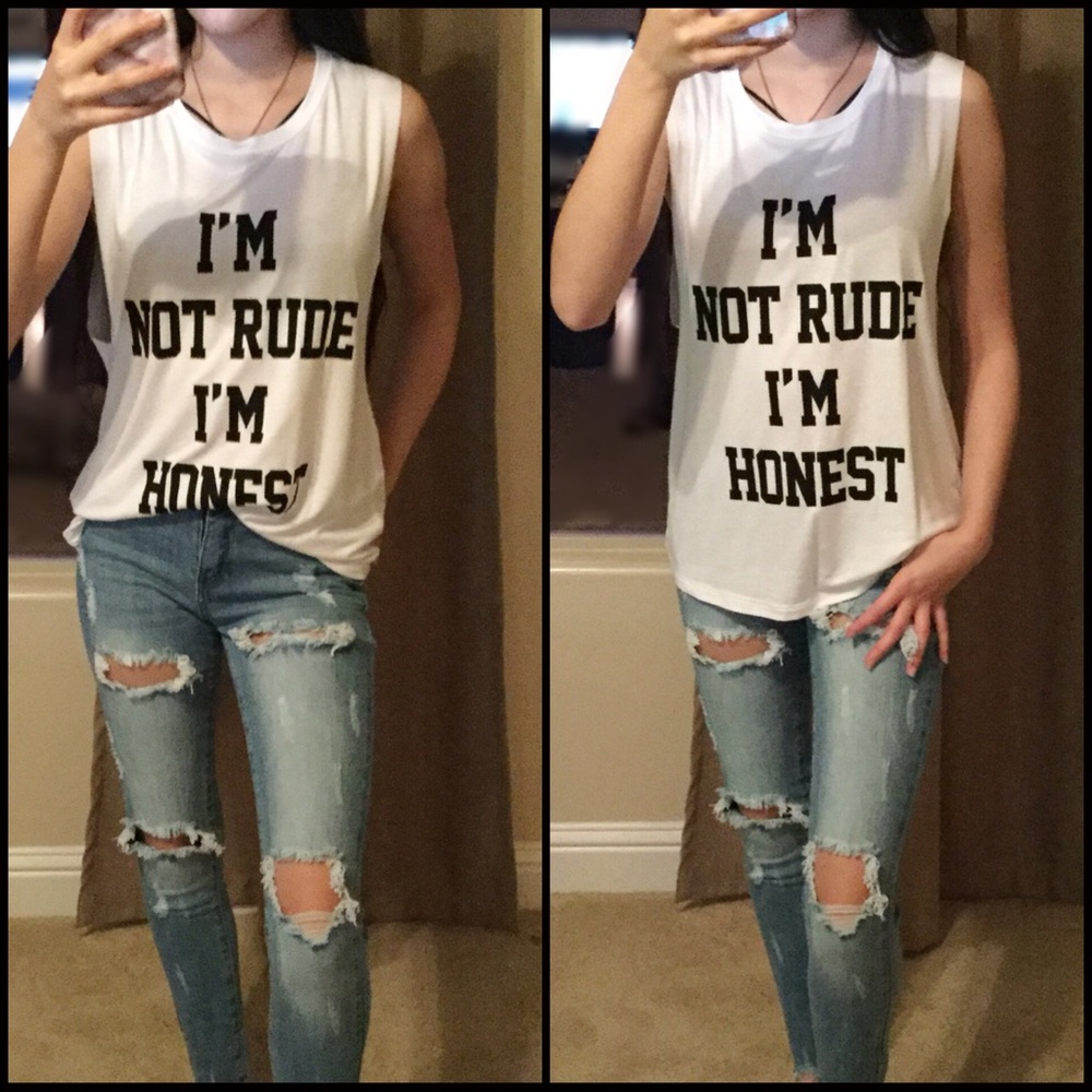 LAST‼️CLEARANCE‼️5 🌟 I’m Not Rude....Tank - Picture 3 of 4